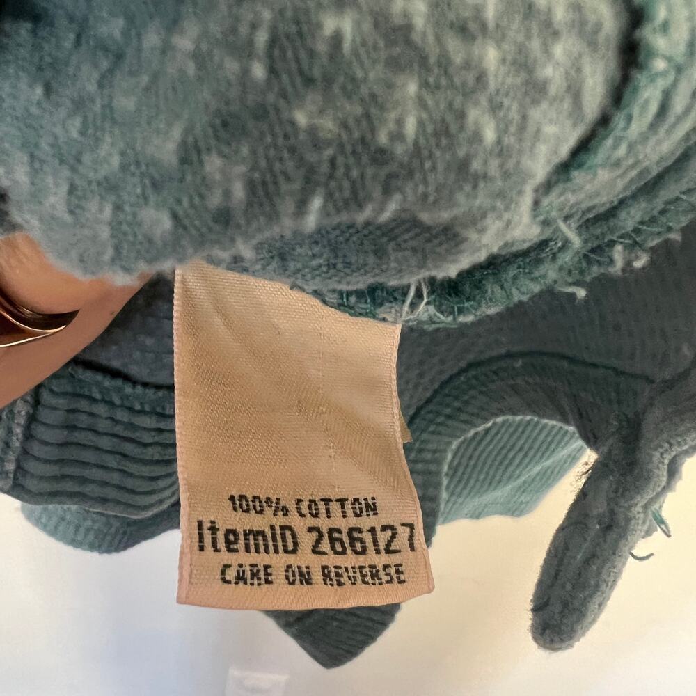 L.L.Bean Comfort Corduroy Relaxed Shirt M Teal Blue Wide Wale Cotton Shacket - Picture 6 of 7
